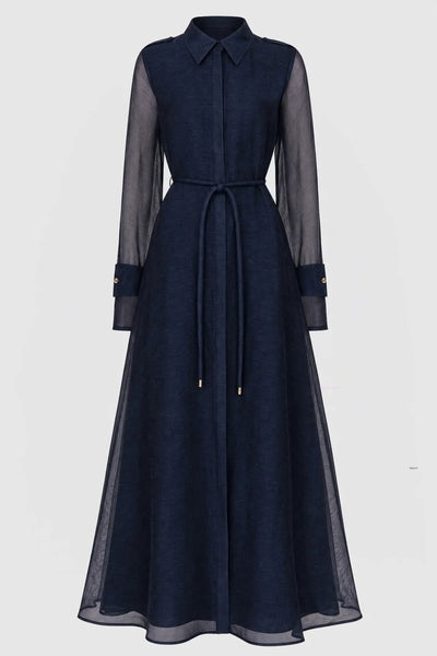 Louna Maxi Shirt Dress - Midnight Sky