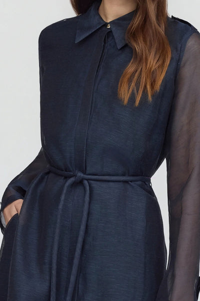 Louna Maxi Shirt Dress - Midnight Sky