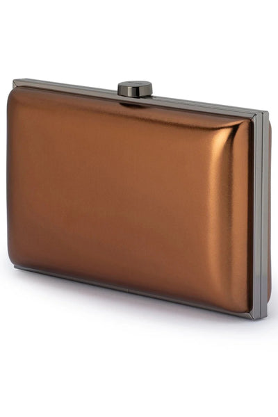 Lucy Metallic Clutch - Bronze