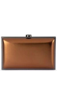 Lucy Metallic Clutch - Bronze