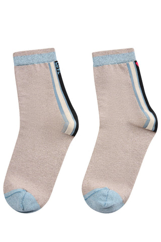 Lurex Socks - Clear Sky Stripe