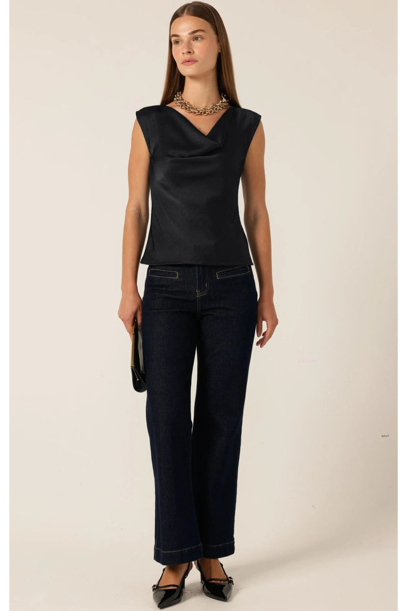 SACHA DRAKE STOCKISTS Luxe Cowl Bias Top - Black – Smoke & Mirrors Boutique