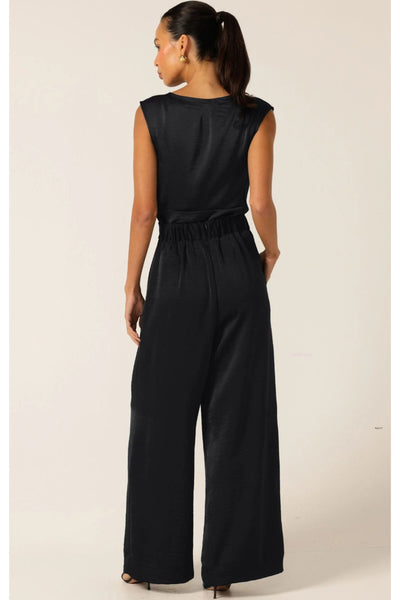 Luxe Cowl Bias Top - Black