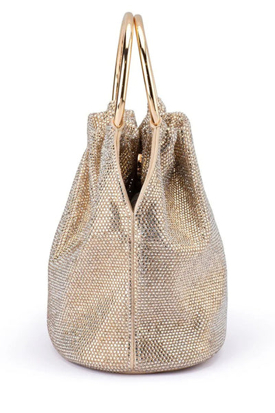 Mabel Crystal Top Handle - Champagne