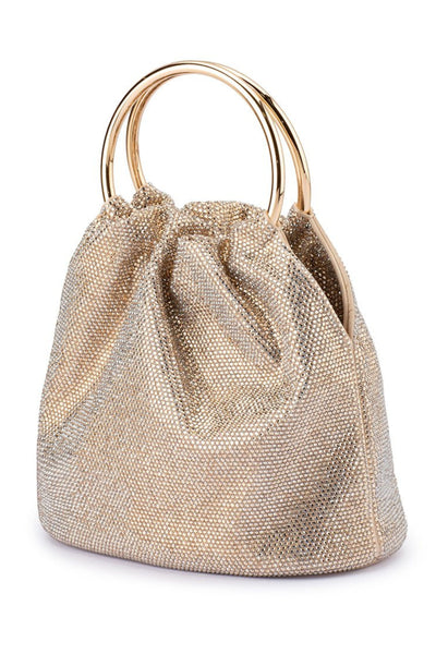 Mabel Crystal Top Handle - Champagne