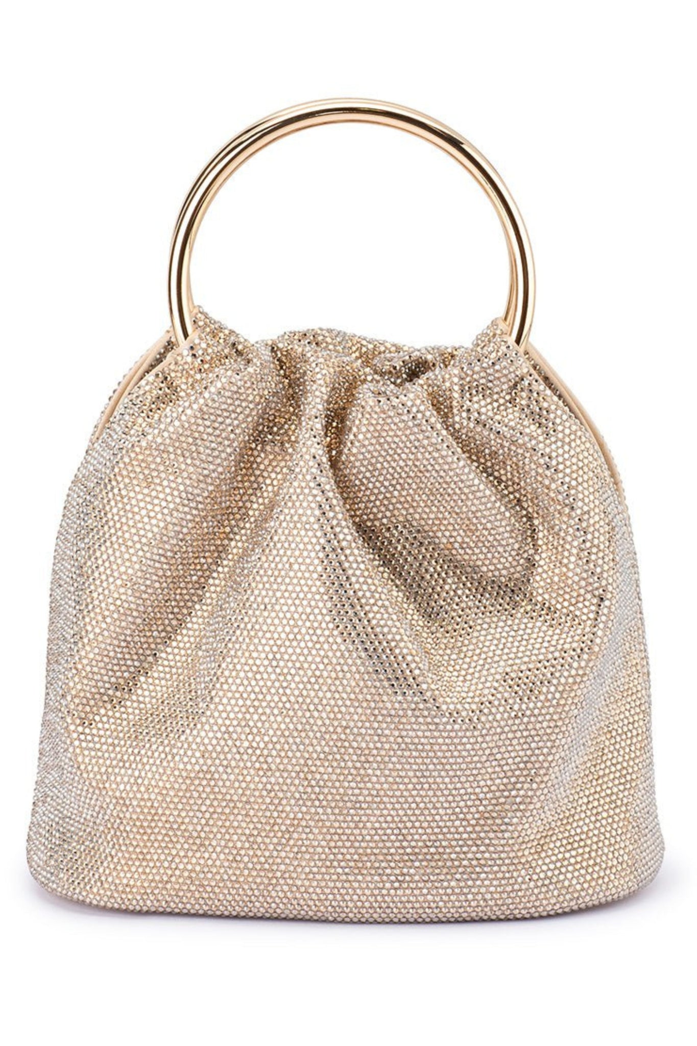 Mabel Crystal Top Handle - Champagne