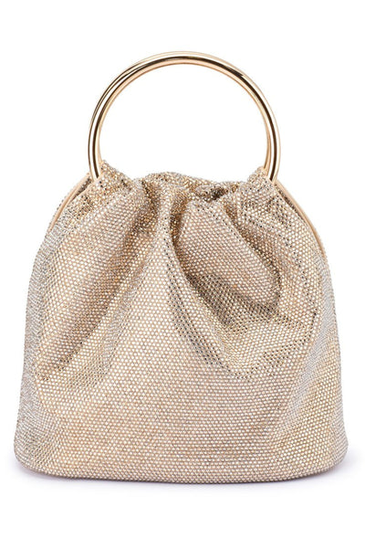 Mabel Crystal Top Handle - Champagne