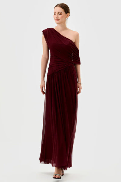 Macie Draped Maxi - Mahogany