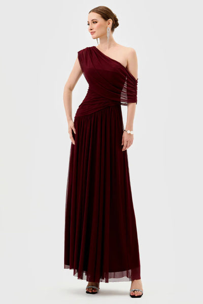 Macie Draped Maxi - Mahogany