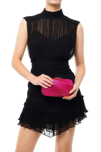 Mae Hotfix Clutch - Fuchsia Pink