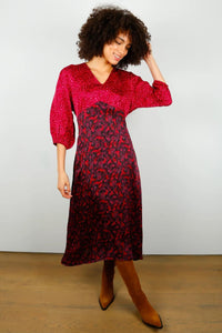 Maggie Dress - Berry Paisley/Leo SIZE 10 ONLY