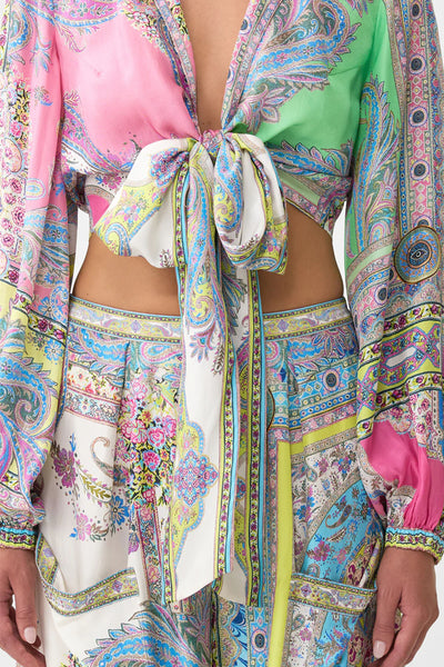 Cropped Wrap Shirt - Magic Carpet Ride