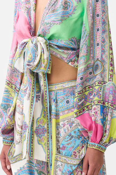 Cropped Wrap Shirt - Magic Carpet Ride