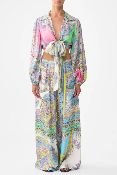 Cropped Wrap Shirt - Magic Carpet Ride