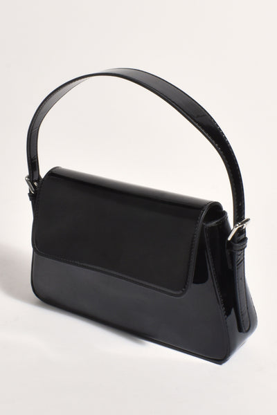 Maisie High Shine Handbag - Black