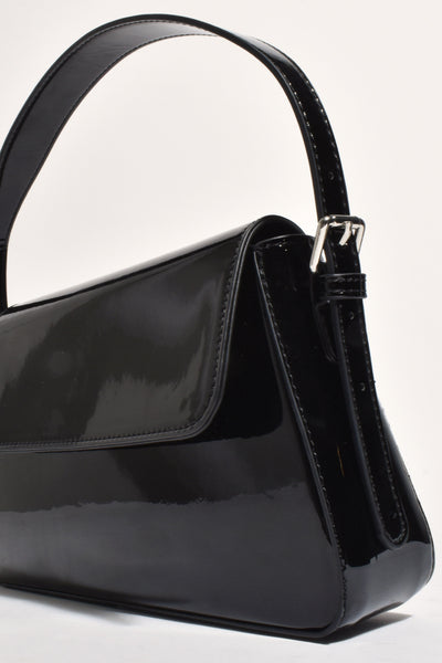 Maisie High Shine Handbag - Black