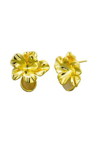 Maisy Flower Earrings - Gold