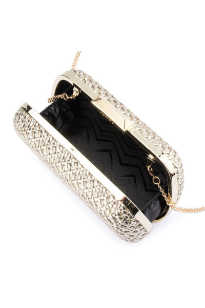 Mali Textured Clutch - Gold