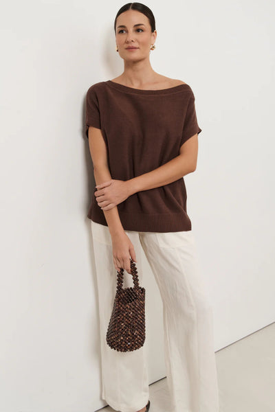 Marble Bead Mini Bag - Chocolate