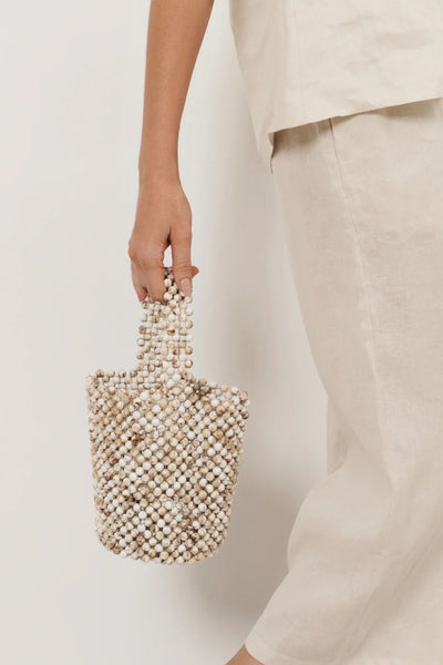 Marble Bead Mini Bag - Natural