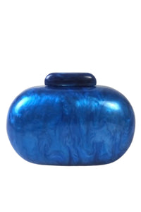 Margot Acrylic Resin Clutch - Cobalt Blue