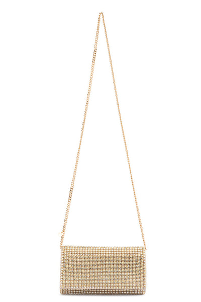 Mariana Crystal Envelope Clutch - Champagne Gold