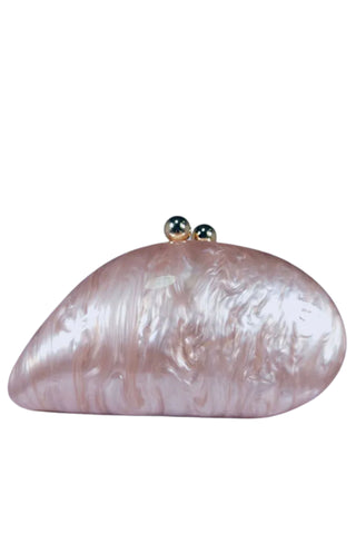 Marienne Acrylic Resin Clutch - Pearl Nude