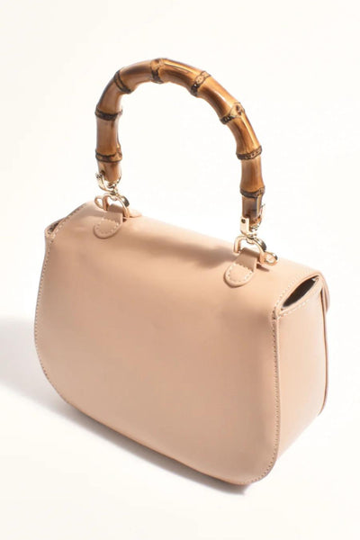 Marissa Bamboo Curved Mini Bag - Camel