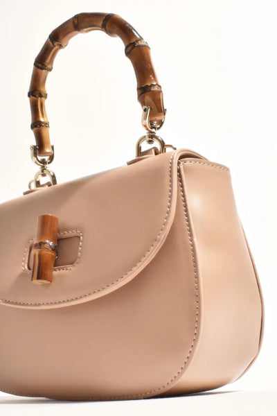 Marissa Bamboo Curved Mini Bag - Camel