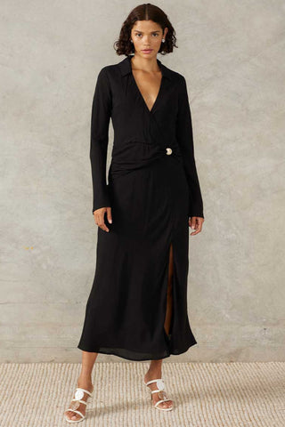 Marseille Midi Dress- Black