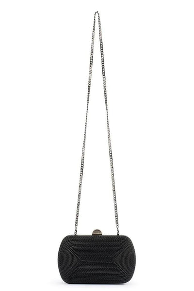 Martina Coiled Rope Clutch - Black