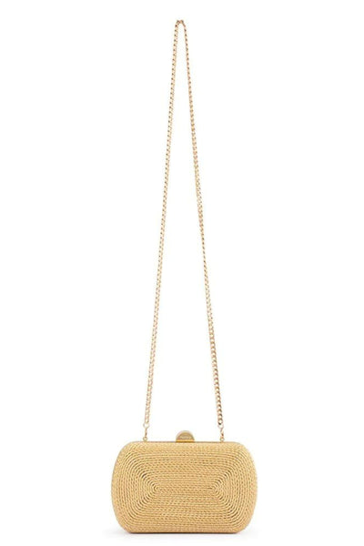 Martina Coiled Rope Clutch - Gold