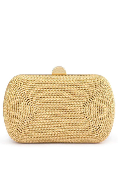 Martina Coiled Rope Clutch - Gold