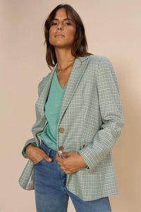 Mary Cami Check Blazer - Wasabi