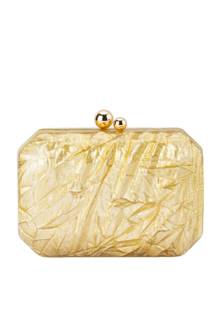 Mateo Metallic Clutch - Gold