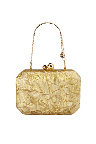 Mateo Metallic Clutch - Gold