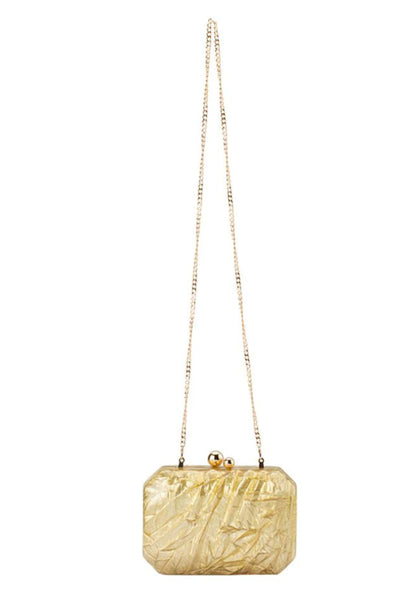 Mateo Metallic Clutch - Gold