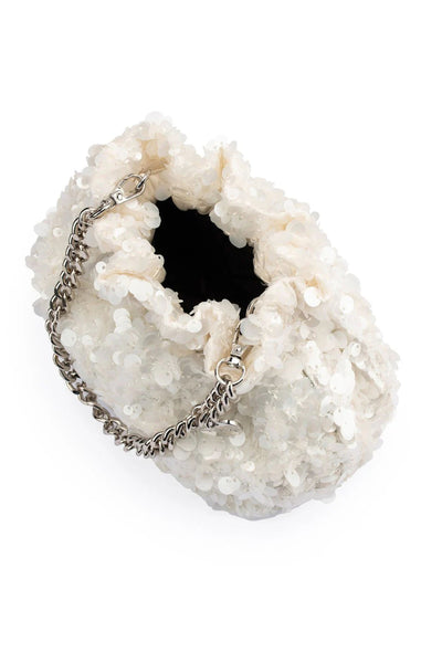 Mattie Sequin Pouch - Ivory