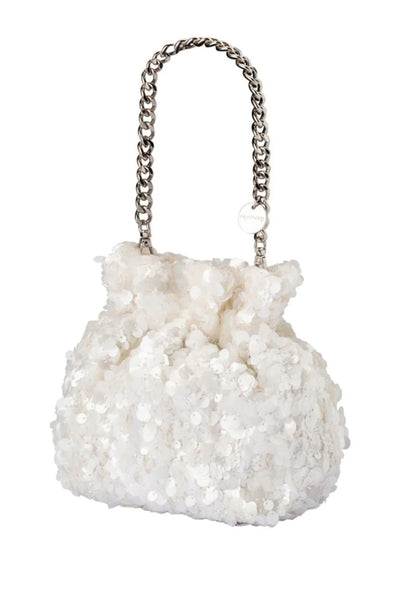 Mattie Sequin Pouch - Ivory