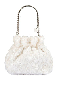 Mattie Sequin Pouch - Ivory