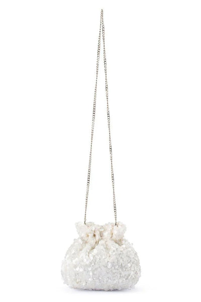 Mattie Sequin Pouch - Ivory