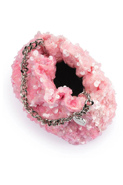 Mattie Sequin Pouch- Pink