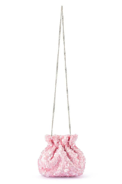 Mattie Sequin Pouch- Pink