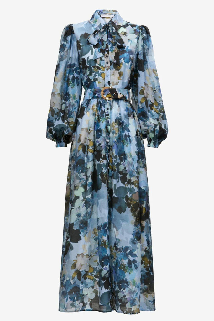 SOFIA IRINA STOCKISTS Maxi Shirt Dress - Dark Blue Floral – Smoke ...