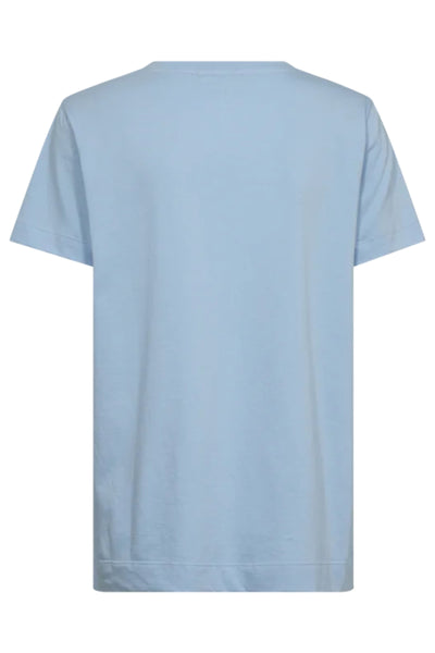 Melika Sequin O-SS Tee - Cashmere Blue