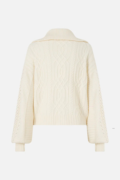 Fly Collar Knit Bomber - Midsummer Masterpiece