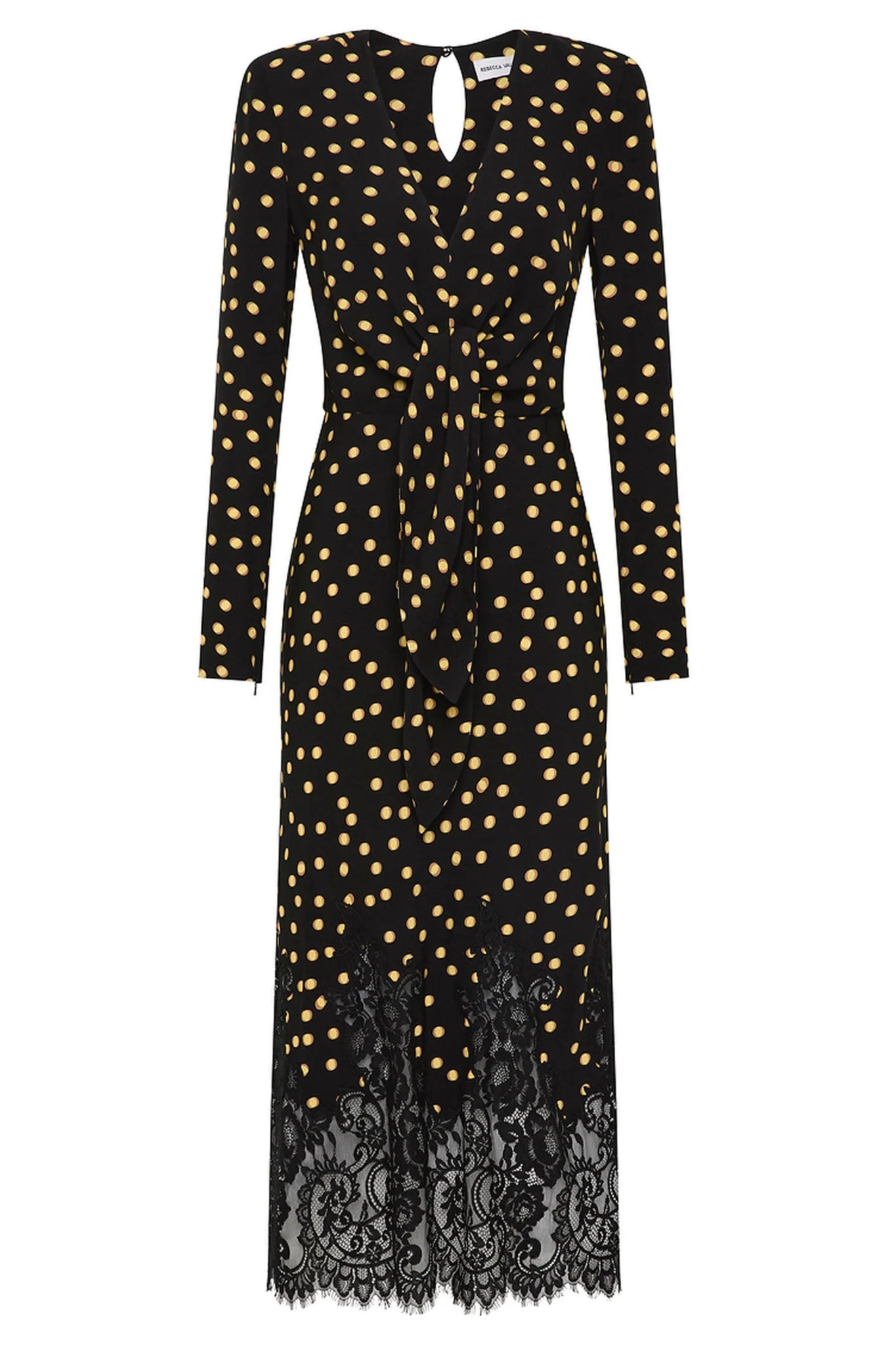 Millie Midi - Black/Yellow - Polka Dot