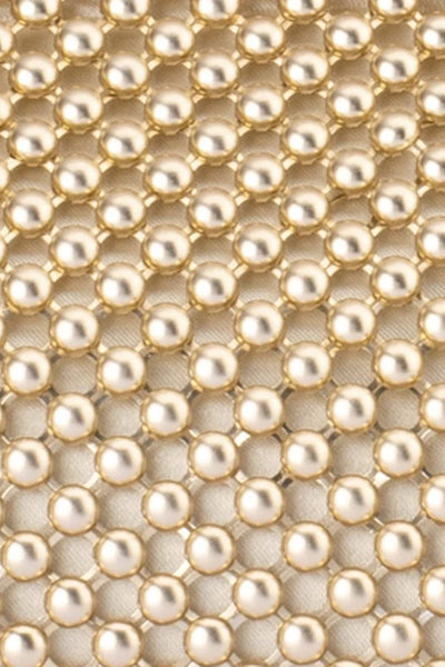 Mimi Ball Mesh Frame Bag - Gold
