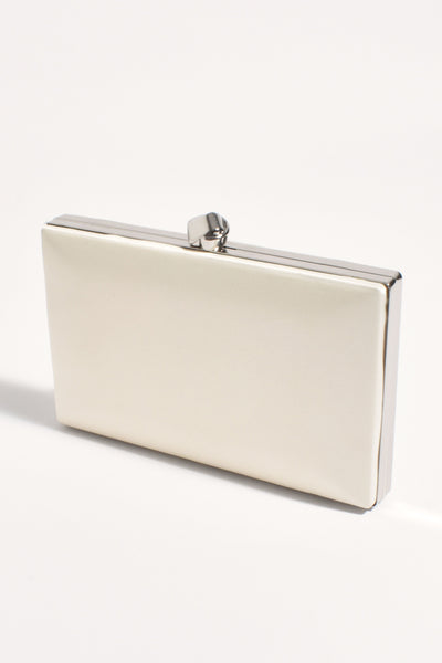 Mira Structured Clutch - Cream