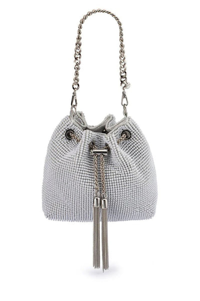 Miranda Drawstring Top Handle Bag - Pearl Silver